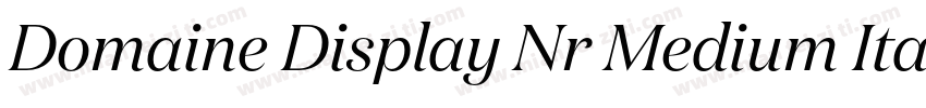 Domaine Display Nr Medium Italic字体转换